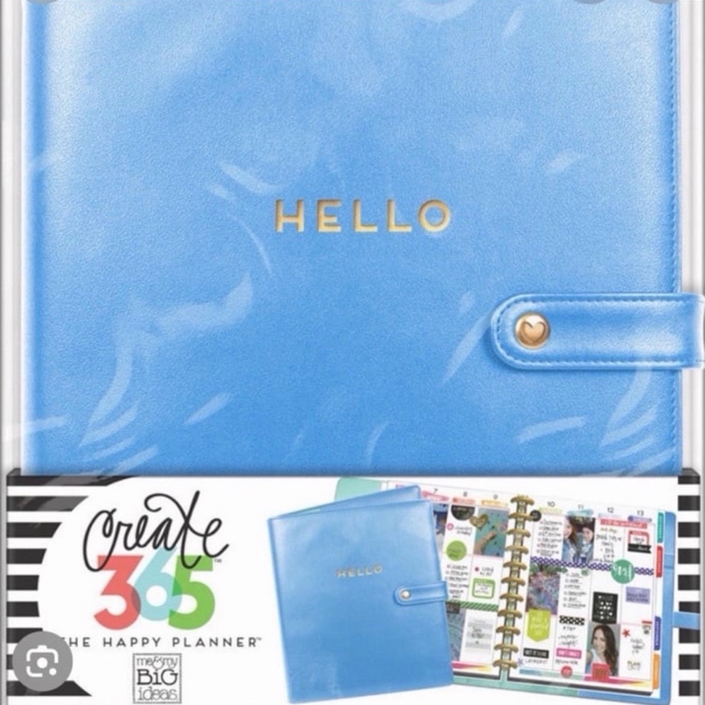 The Happy Planner
BIG "Hello" Blue Deluxe Snap-In Planner Cover
- NEW